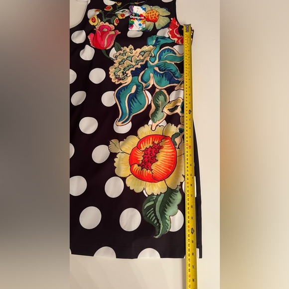 DESIGUAL 🌺 Woman Polka Dot & Floral Dess size 10 - Picture 11 of 12
